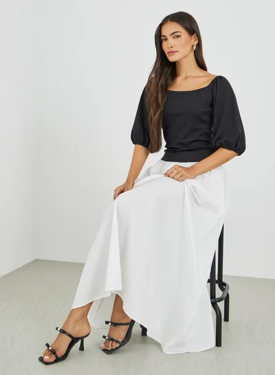 Styli Styli Color Block Balloon Sleeveless A-Line Maxi Dress