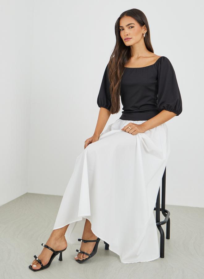 Styli Color Block Balloon Sleeveless A-Line Maxi Dress - Image 1