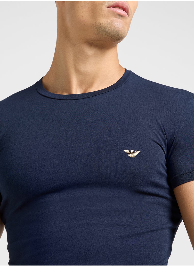 EMPORIO ARMANI Logo Crew Neck T-Shirt  - Image 3