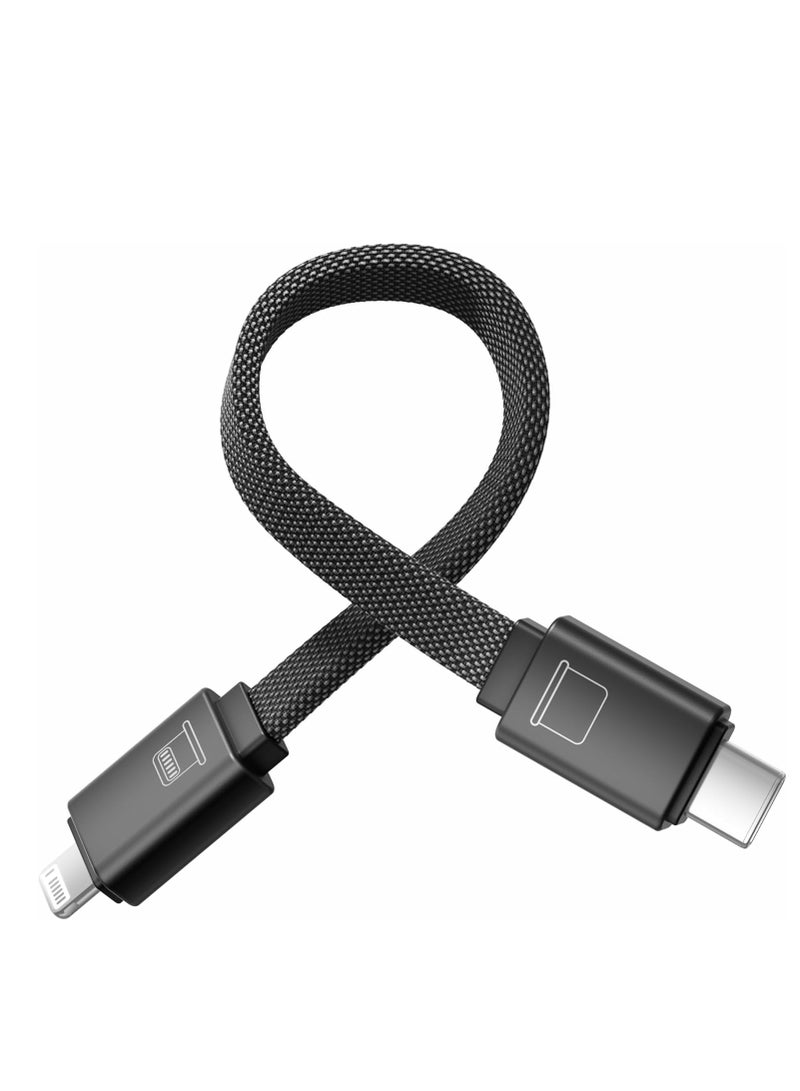 روموس كابل شحن بيانات نايلون مضفر USB-C إلى Lightning 3A بطول 15 سم - Image 1