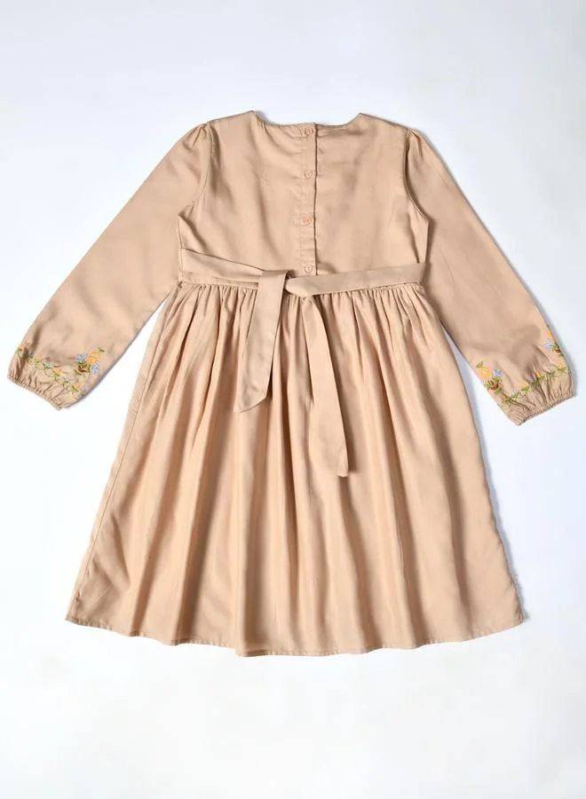 BELLA MODA Embroidered Tassel Dress