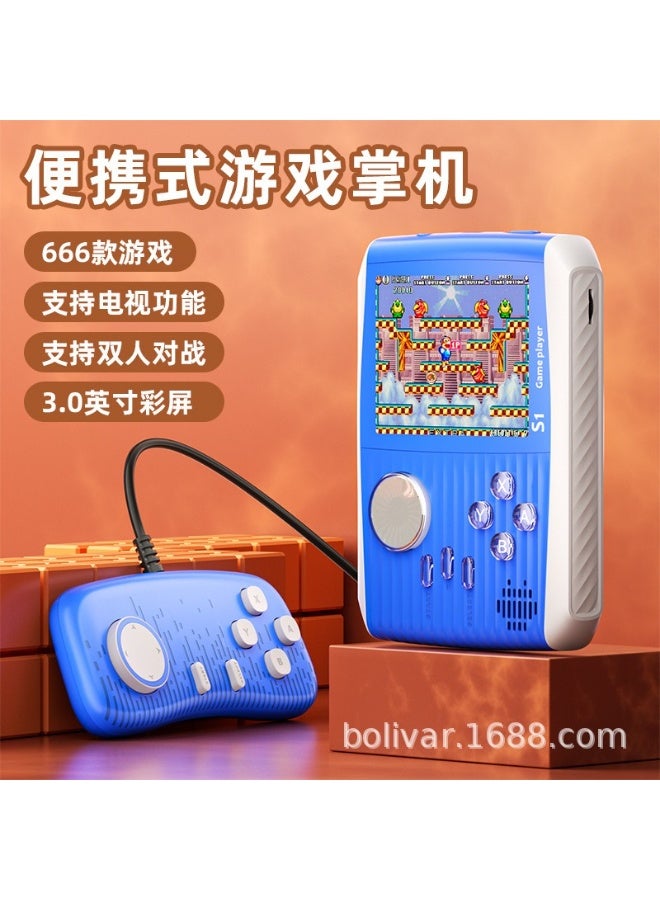 جهاز ألعاب محمول ثنائي اللاعبين من طراز Retro S1 (يتضمن ملصقات الباركود) - Image 2