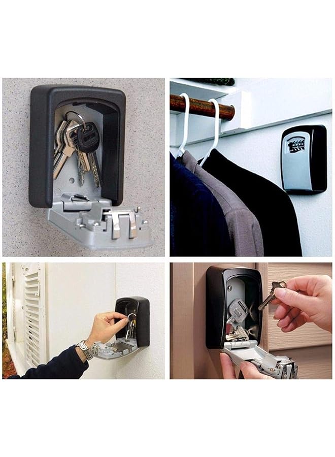 erorex Four Digit Code Lock Key Storage Lock Box Combination Key Safe Wall Mounted - Image 5
