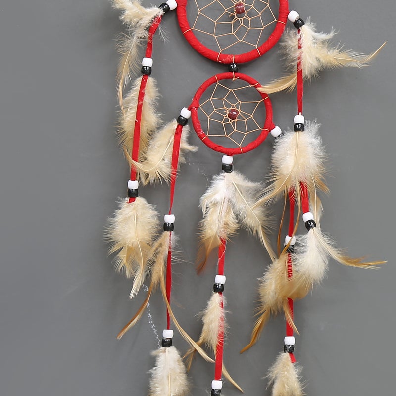 Spot Popular Indian Dream Catcher Hanging Ornaments Double Ring Home Wind Chime Wall Decoration Supply - Image 5