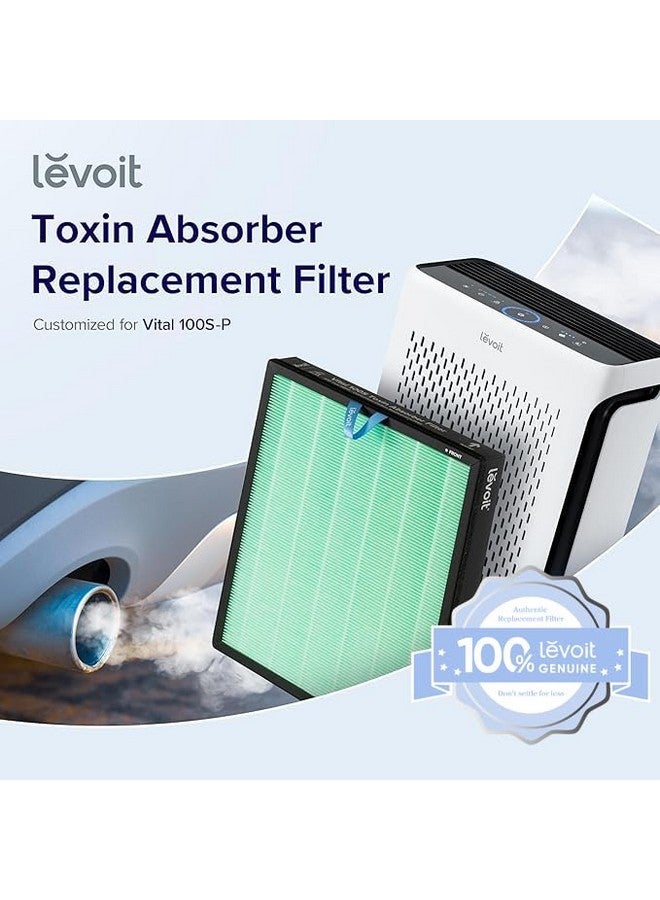 LEVOIT LEVOIT Genuine Vital 200S-P Air Purifier Toxin Absorber Replacement Filter, Supports HEPA Sleep Mode, High-Efficiency Activated Carbon Filter for Odor, Pollen, Vital 200S-RF-TX, 1 Pack, Green  - Image 2