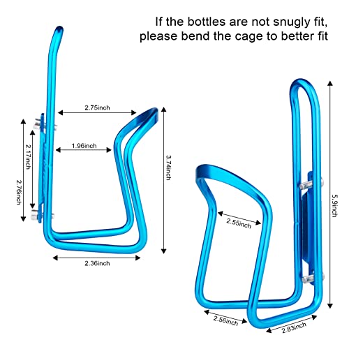 FiveBox Bike Water Bottle Holder, 1Pack Lightweight Aluminum Alloy Cycling Bicycle Water Bottle Cage Holder Bracket for Outdoor Activities (Blue), Bike Accessories - Image 4