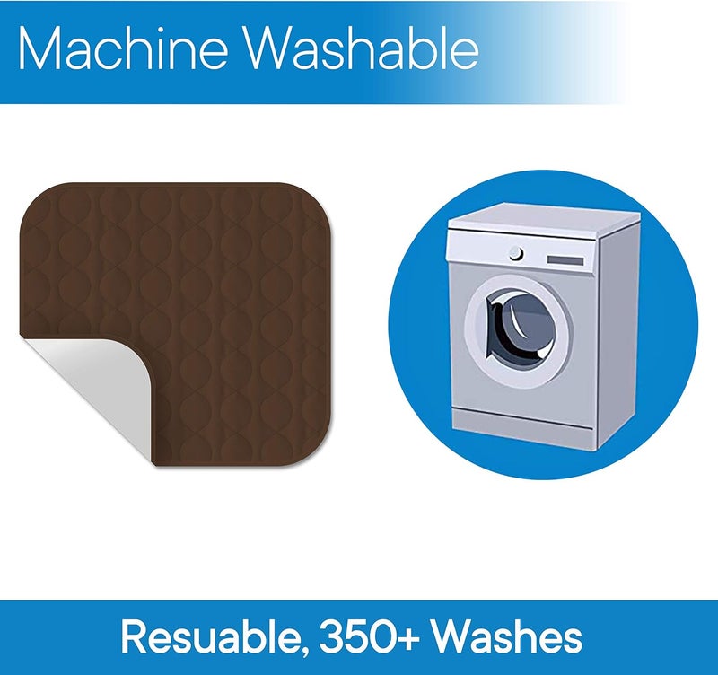 RMS Washable & Reusable Incontinence Chair Pad, Seat Protector & Bed Pad (Brown) - Image 5