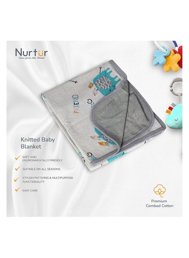 Nurtur - 100% cotton Knitted Baby Blanket TRHA24246 - Image 2