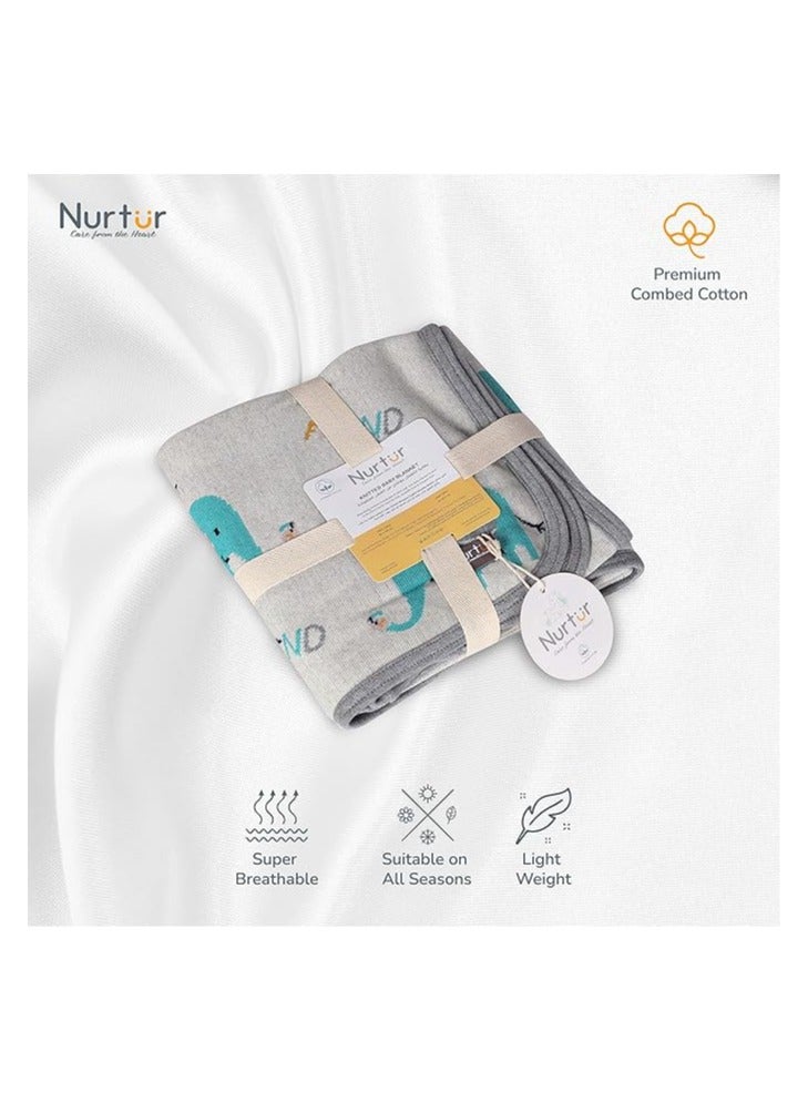 Nurtur - 100% cotton Knitted Baby Blanket TRHA24246 - Image 3