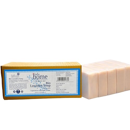 Rustic Art Rustic Home Bio Laundry Soap | Natural Stain Remover, Gentle on Skin & Clothes | Toxin Free - Fragrance Free| Pack of 5 - Image 1
