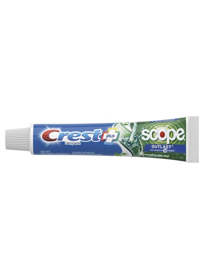 Crest Complete Whitening + Scope, Long Lasting Mint Toothpaste, Triple Pack (3 Count Of 5.4 Oz Tubes), 16.2 Oz  - Image 2