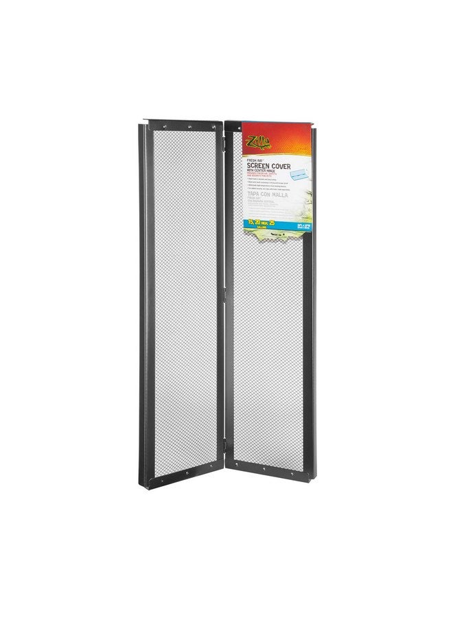 Zilla Screen Cover with Center Hinge for Reptiles, 24" x 12" - Image 1