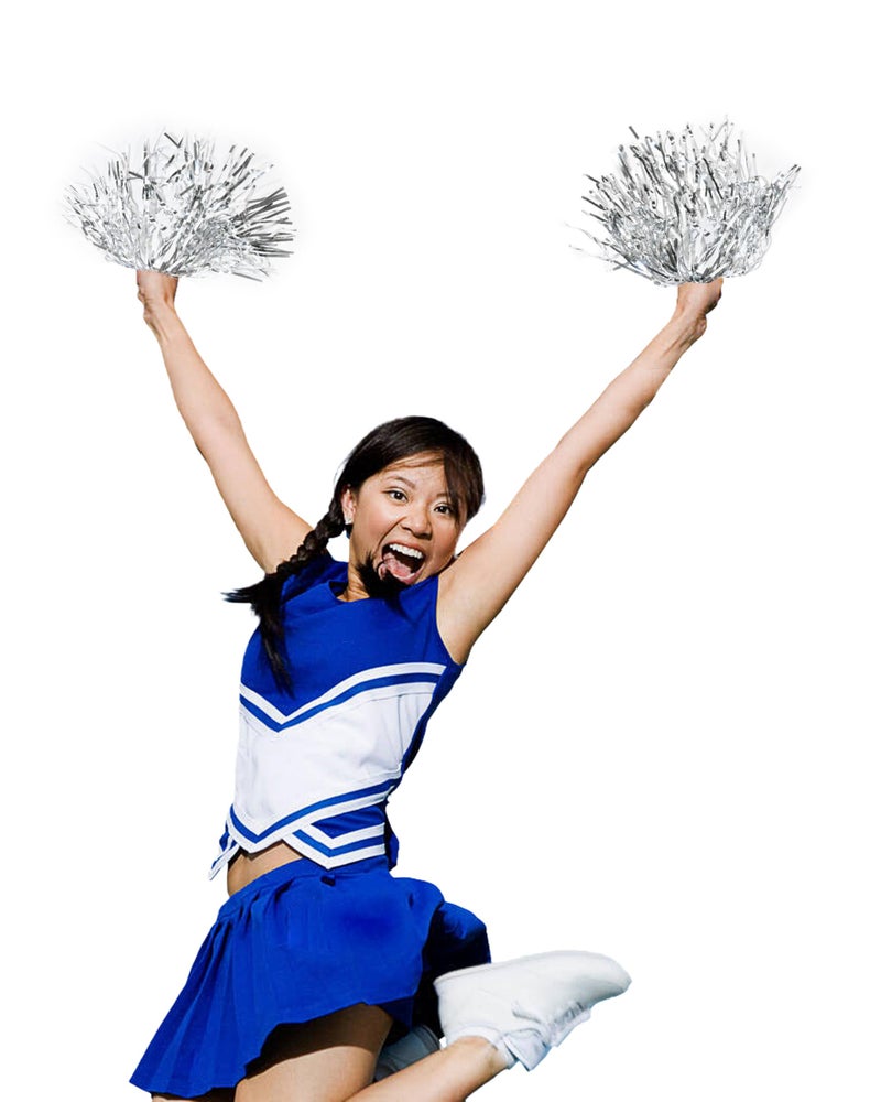 AMAROBA ,12 PC POM POM for School Dance , Cheerleaders POM POM for Kids and Adults 6 Set ( 12 PC ) (Silver). - Image 2