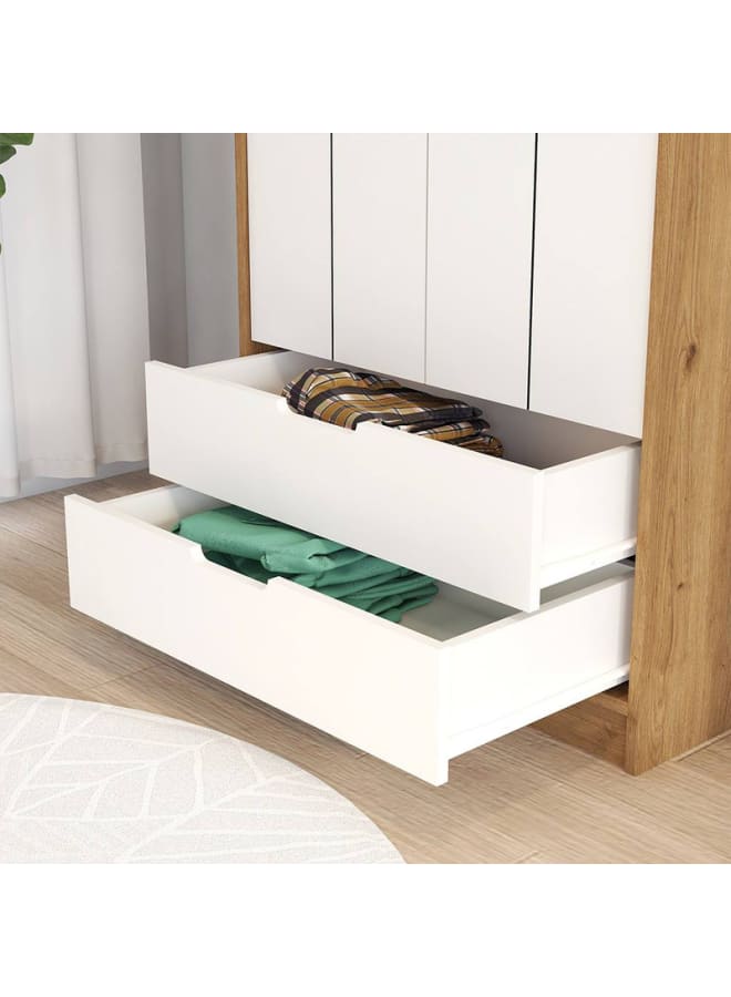 ريترو RA052 دولاب 80×180×50سم - أبيض×بيج - Image 4