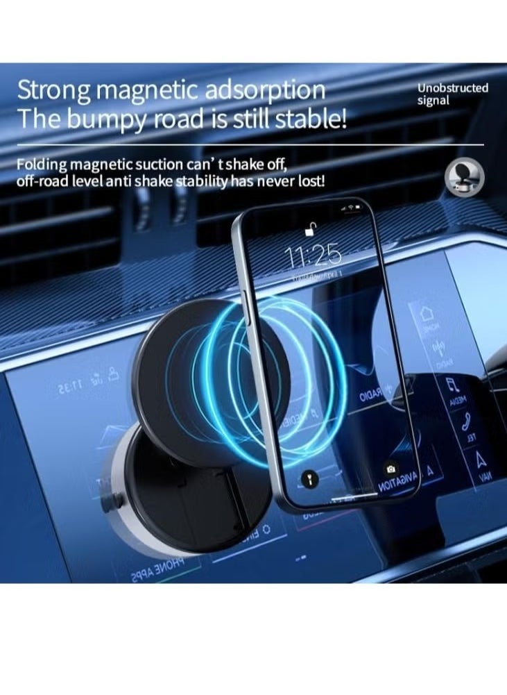 JAJEEK "New Enhanced Car Interior Mount Mobile Phone Holder – Magnetic Suction Cup with 360-Degree Rotation, Suitable for Dashboards, Glass, Mirrors, and Any Smooth Surface" - Image 5