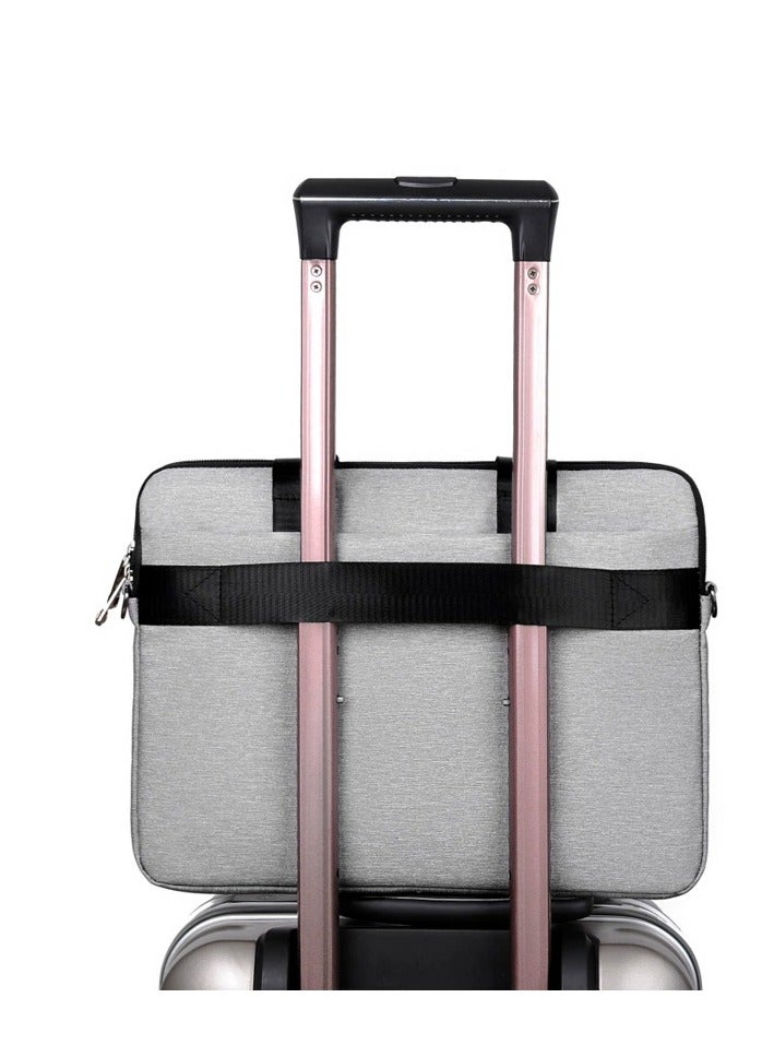 Business Double-Layer Airbag Shockproof Laptop Bag, Handheld and Shoulder Briefcase for 13/14-inch Laptops, Large Capacity, Thickened Anti-Drop Office Bag, Suitable for Apple MacBook Air and MacBook Pro.  - Image 3