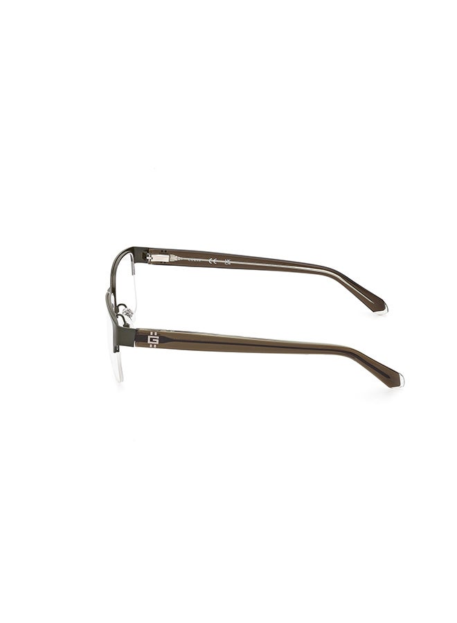 GUESS إطارات نظارات للرجال بتصميم براولين باللون الأخضر الداكن غير اللامع GUESS GU5009509753 53 مم - Image 2