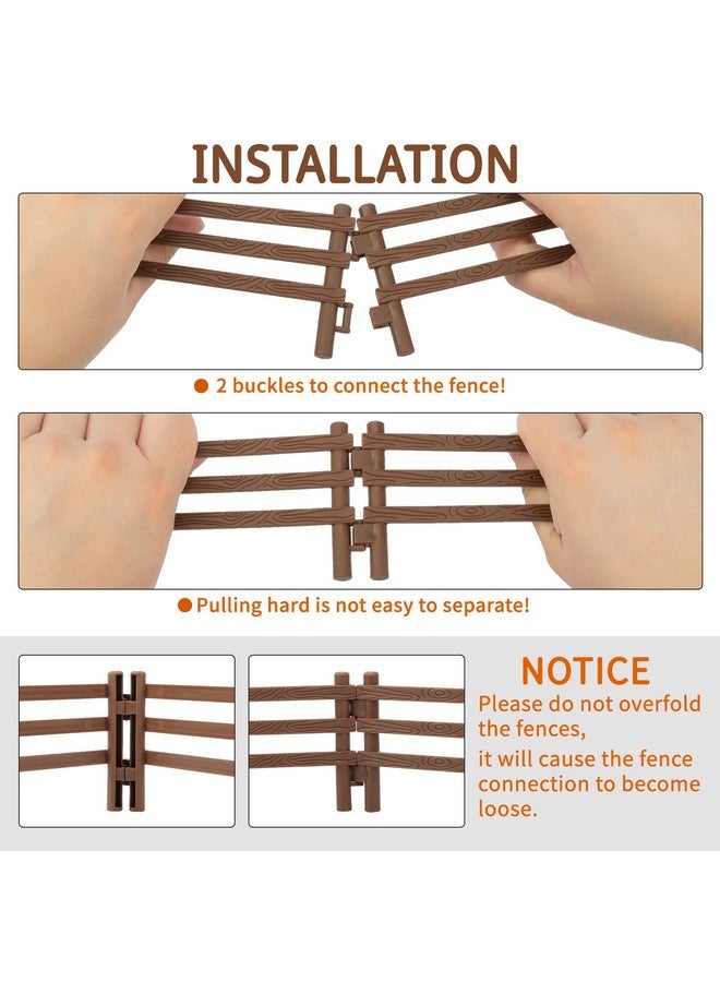 TOYMANY مجموعة ألعاب تويماني 24 قطعة من سياج بلاستيكي للحيوانات الزراعية، زينة كعك - هدية تعليمية للأطفال والرضع - Image 4