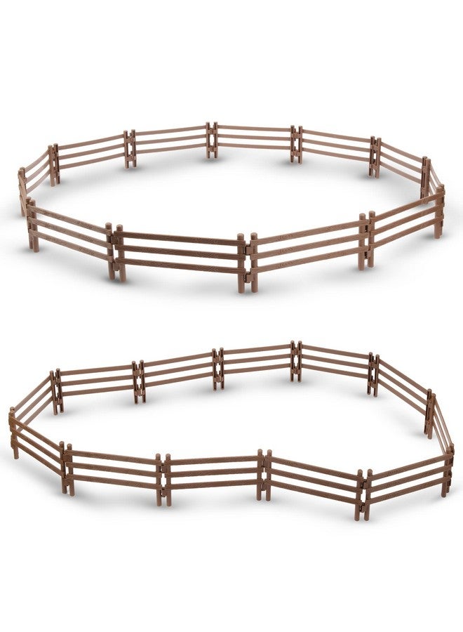 TOYMANY مجموعة ألعاب تويماني 24 قطعة من سياج بلاستيكي للحيوانات الزراعية، زينة كعك - هدية تعليمية للأطفال والرضع - Image 1