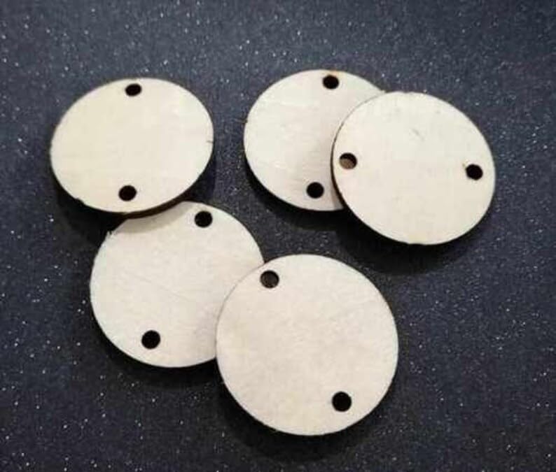 Haoser [50pcs]-Round Wooden Pine MDF Cutouts Unfinished Tags for Key Chain,Slices Crafts,Xmas Holiday Hanging Decorations,Painting Wood Craft,MDF Plains,Resin Art Work,MDF Board (3 Inch) - Image 3