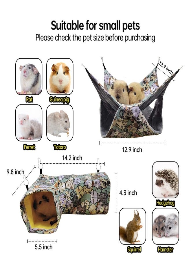 LEFTSTARER Guinea Pig Rat Corner Tunnel & Tubes Ferret Bunkbed Hammock, Guinea Pig Hideout for Hedgehog Piggy Hamster Hide, Small Animal Pet Toys and Cage Accessories (3.Corner Tunnel) - Image 2