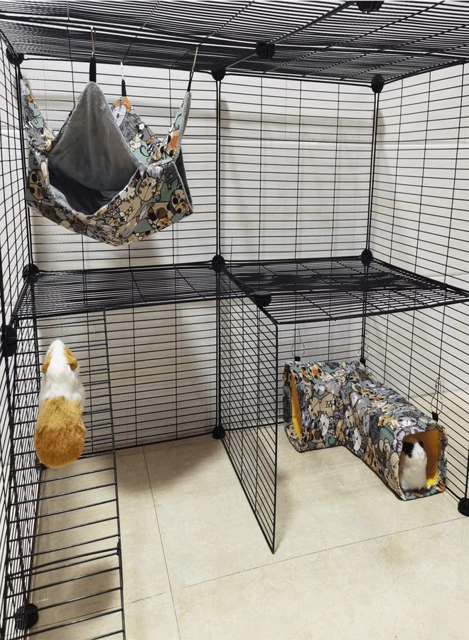 LEFTSTARER Guinea Pig Rat Corner Tunnel & Tubes Ferret Bunkbed Hammock, Guinea Pig Hideout for Hedgehog Piggy Hamster Hide, Small Animal Pet Toys and Cage Accessories (3.Corner Tunnel) - Image 5