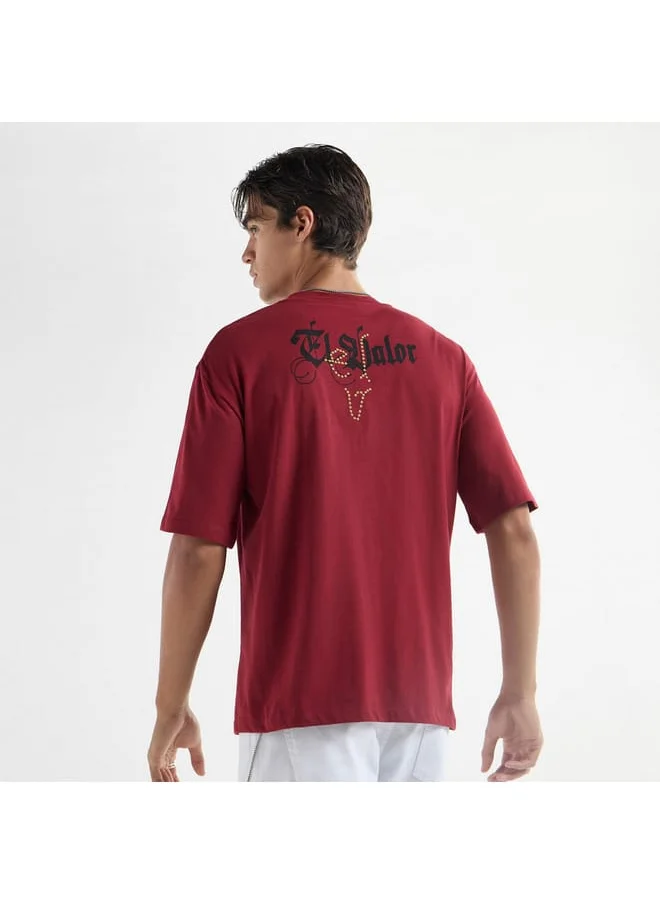 Splash FAV Printed T-shirt with Crew Neck and Short Sleeves