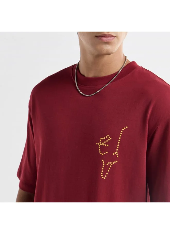 Splash FAV Printed T-shirt with Crew Neck and Short Sleeves