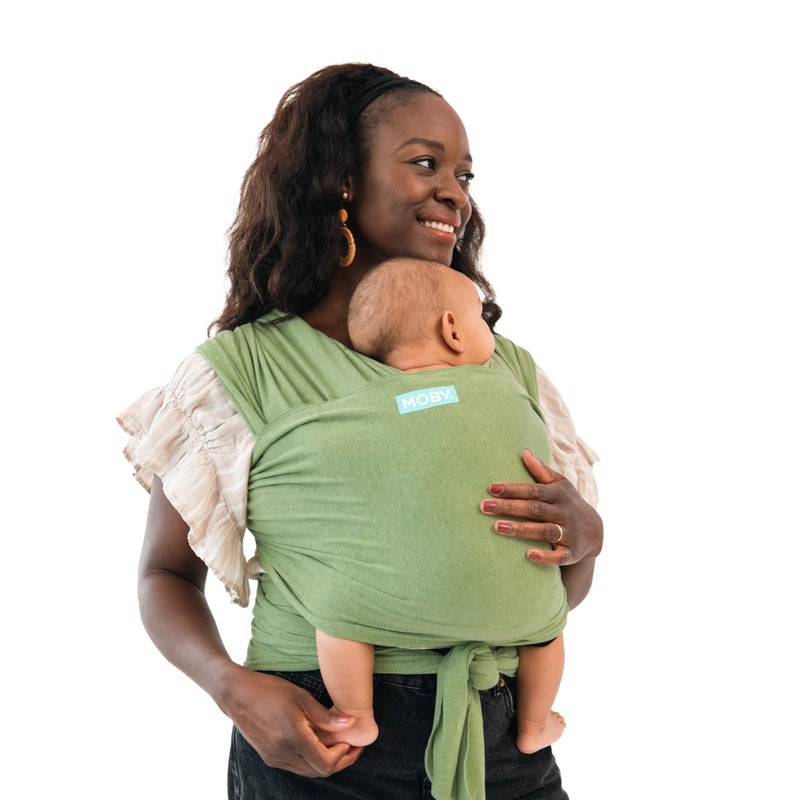 Moby Baby Wrap Carrier Element for Newborns to Toddlers (8-33lbs), Infant Sling Carrier, Ultra Lightweight & Hands Free Design, Adjustable for All Body Types (Kiwi) - Image 1