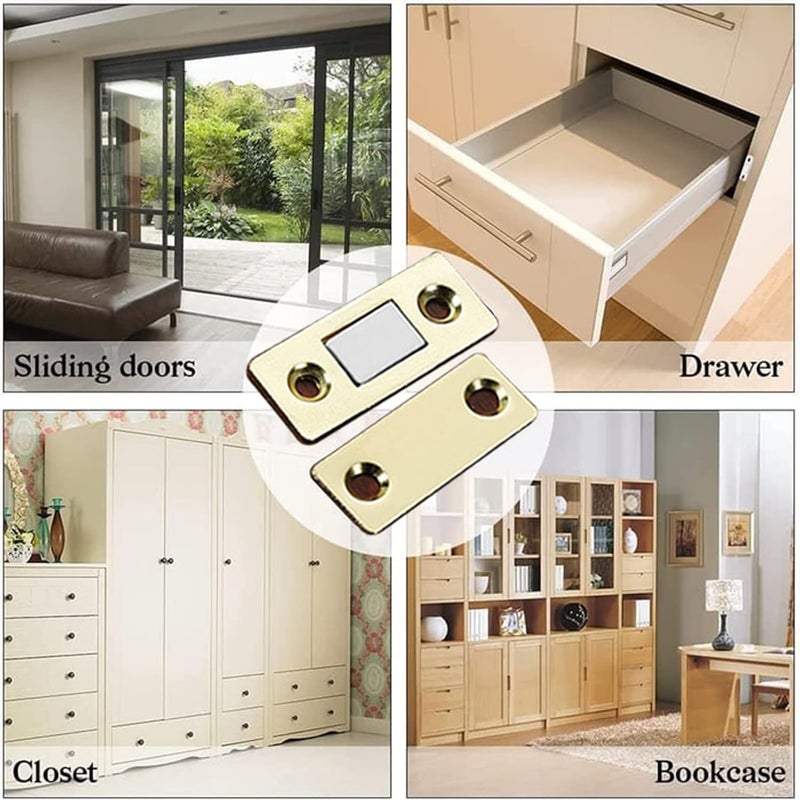 comfrt Ultra-Thin Invisible Cabinet Door Magnets - Kitchen Closet Door Closing Magnetic Door Catch Closer - Punch-Free Cabinet Magnetic Catch for Drawer (6 Color(6PC)) - Image 2