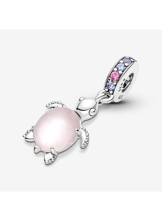 DORA pink glass turtle necklace - Image 3