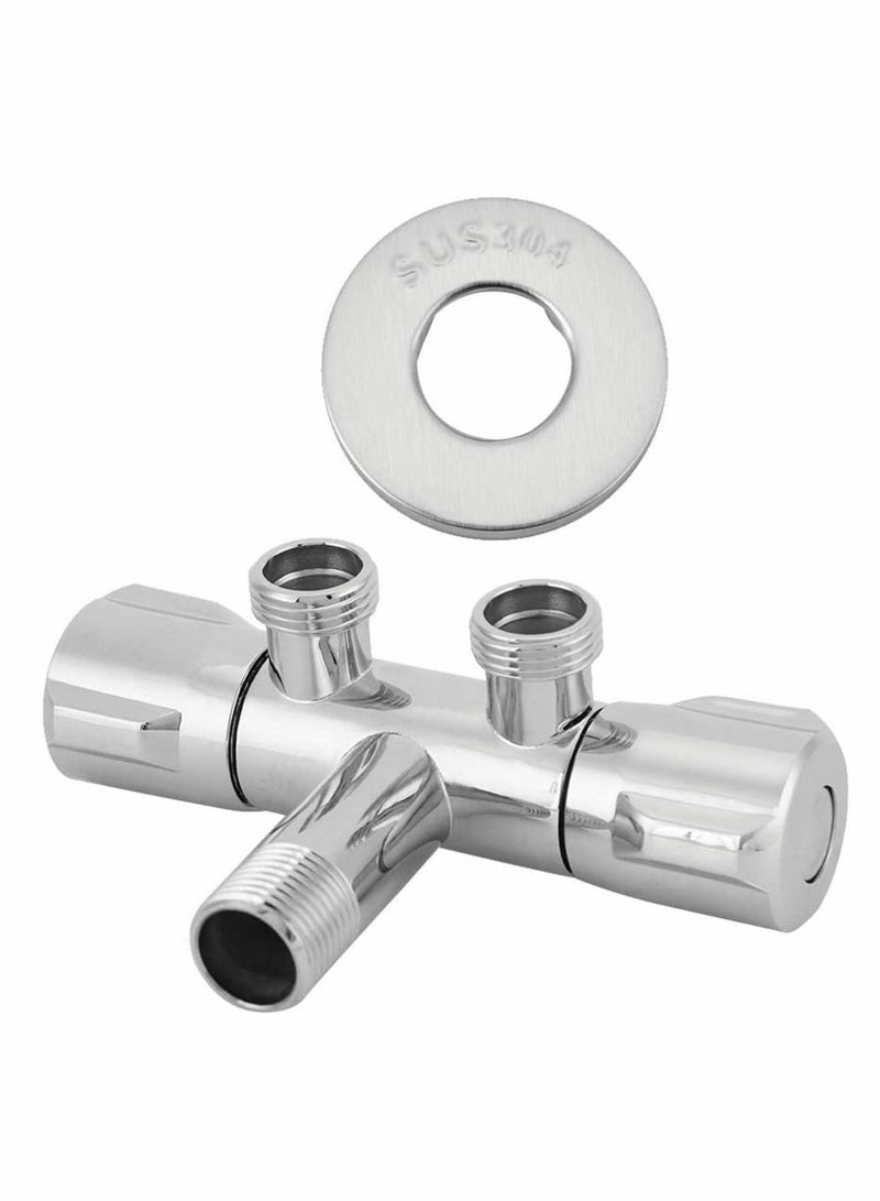 Excefore 3 Way Shower Water Diverter Valve Shower Arm Hose Connector Splitter Switch Knockout Trap Angle Bath Handheld Shower Head System Replacement Part - Image 5