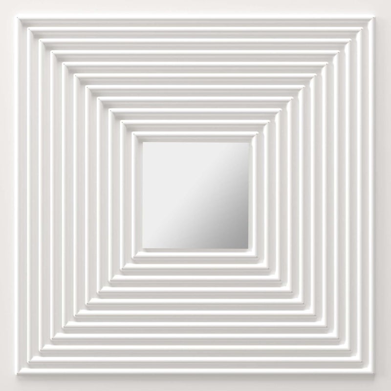 ELEVATE INTERIOR White Sticker Acrylic 3D Wall Panels | Paintable and Embossed | PVC Wallpaper for Living Room, Bedroom, TV Unit Pack of 12 Pcs Cover Area 32.4 Sq. Ft. - Image 1