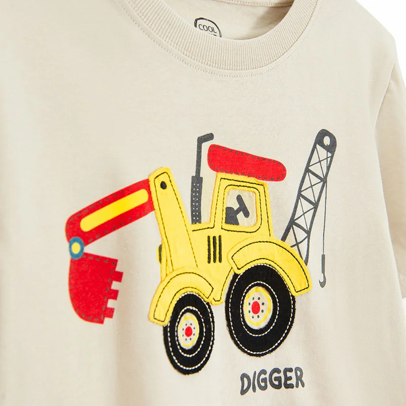 كول كلوب تي شيرت قطن بيج بأكمام قصيرة