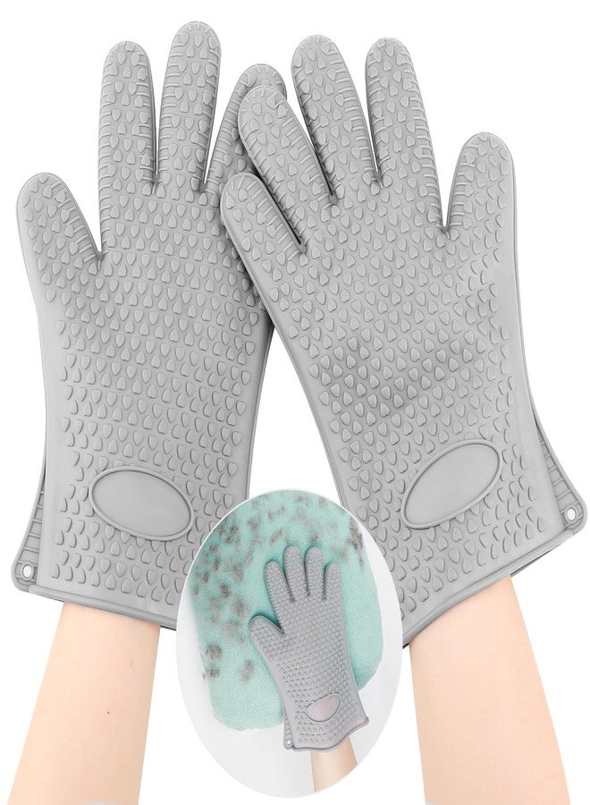Astfys Pet Hair Remover Gloves - Sticker Gloves Clean Pet Hair on Furniture with Ease, Suitable for Soft and Irregular Surfaces. Such as Sofas, Pillows, Mattresses, Cat Trees. (Silicone, Grey(2 PCS) - Image 1