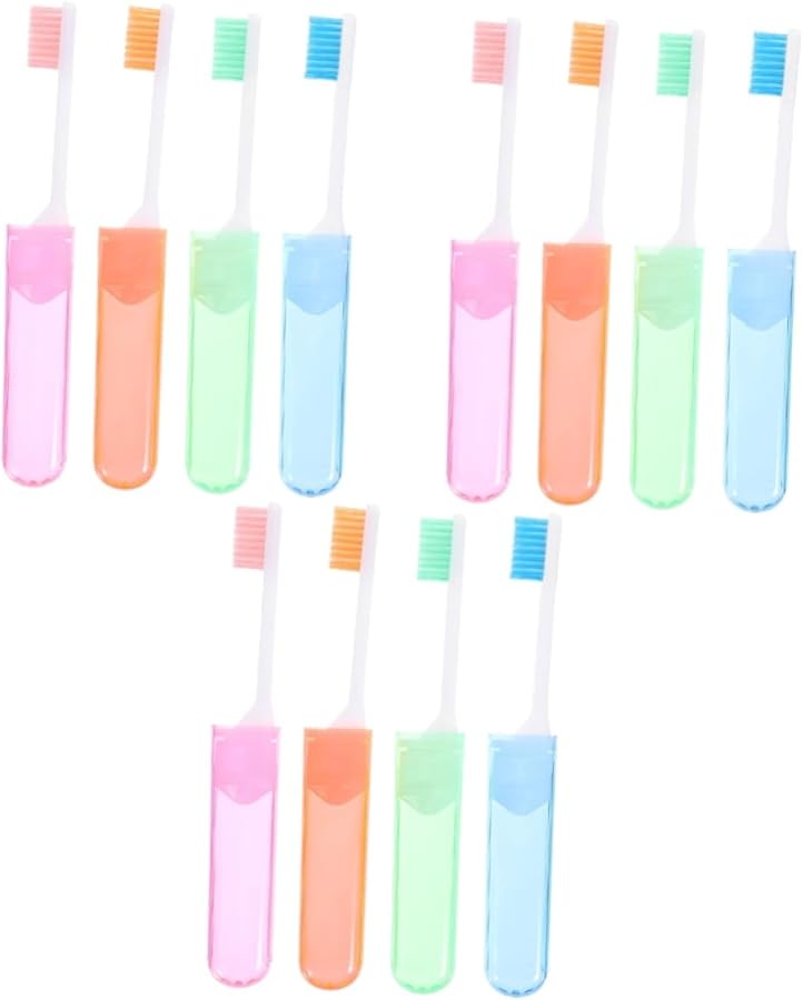 FRCOLOR 12 Pack Professional Portable Folding Toothbrush For Travel Sanitary Ergonomic - Image 2