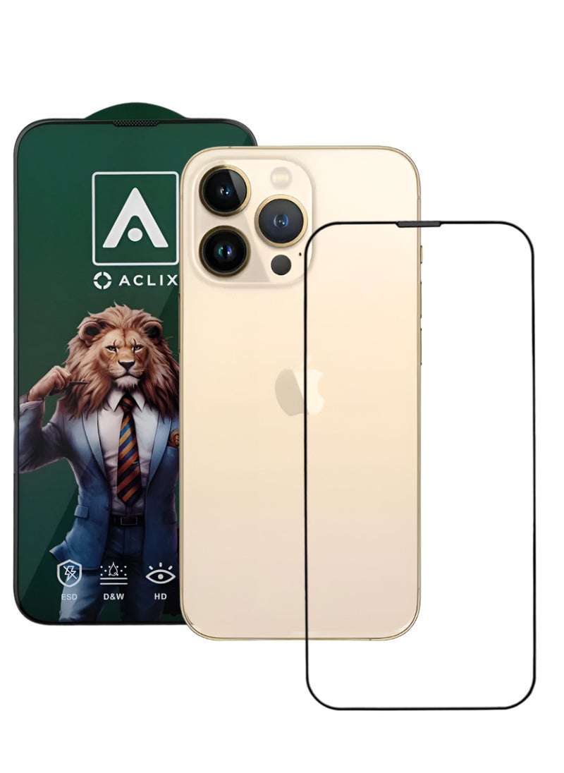 ACLIX Antistatic ESD Dustproof Premium Quality High Definition Tempered Glass Screen Protector Designed For  iPhone 13 Pro - Image 1