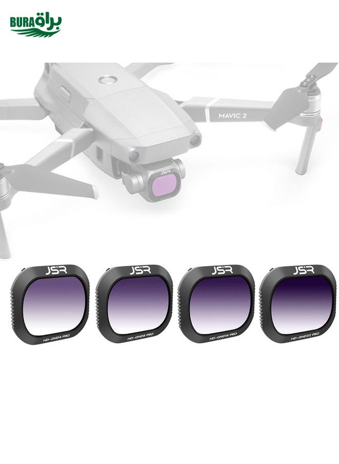براق JSR Drone 4 in 1 Gradient Gnd4+Gnd8+Gnd16+Gnd32 Lens Filter for DJI Mavic 2 Pro  - Image 1