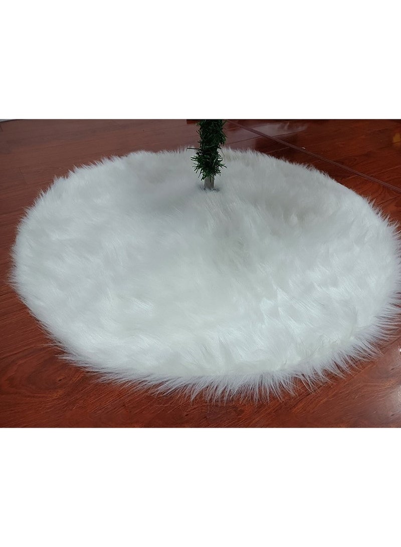 TAPIT 48 inch Christmas Tree Skirt Faux Fur Xmas Tree Skirt Christmas Decorations Holiday Tree Ornaments Tree Decoration for Christmas Home Decorations Xmas Party Holiday Decorations - Image 1