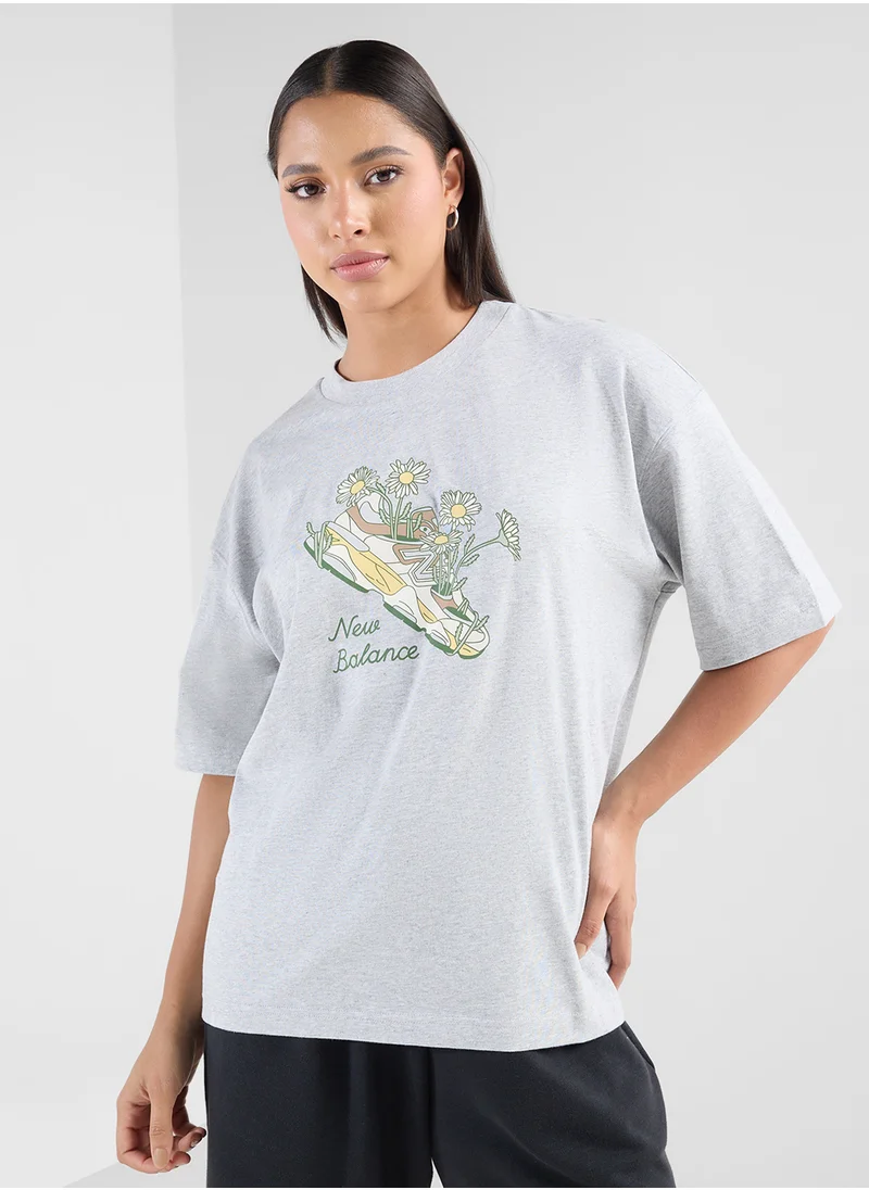 New Balance Flower Shoe T-Shirt