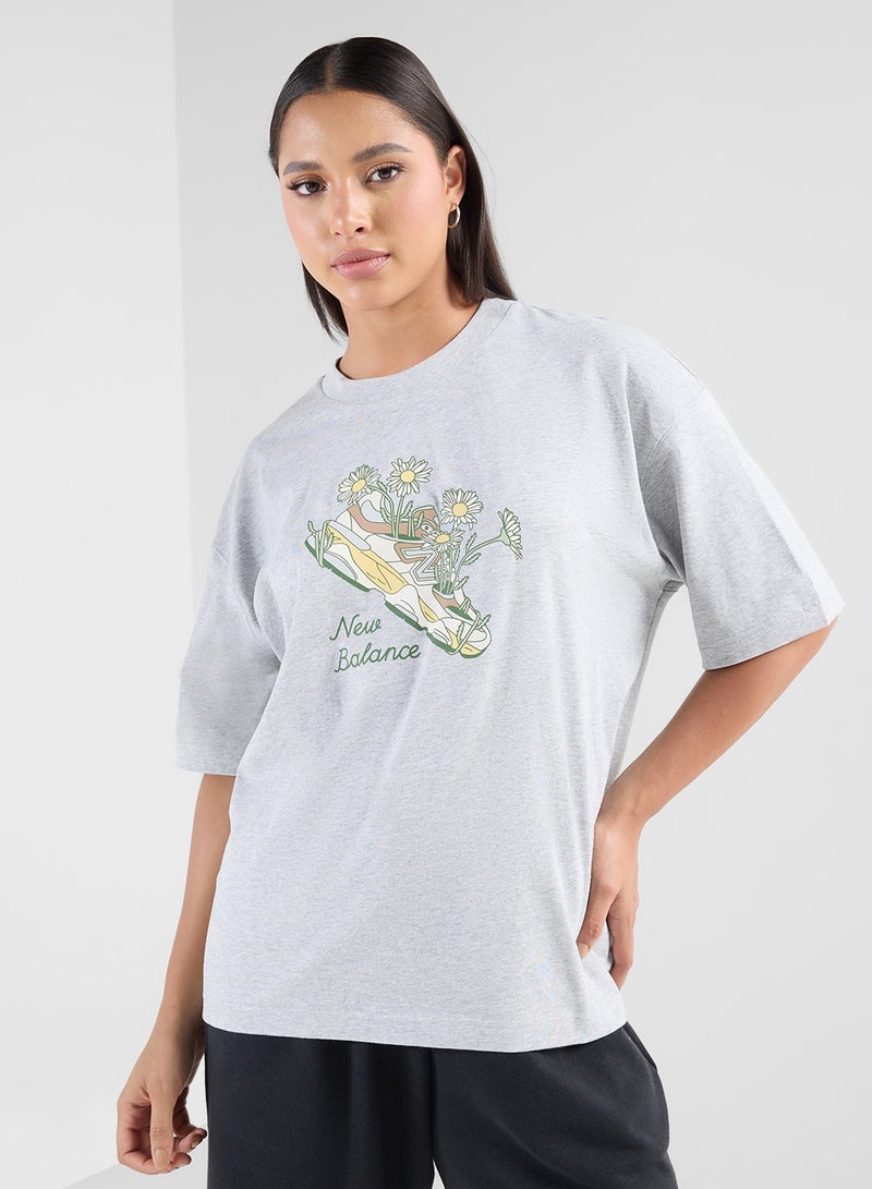 New Balance Flower Shoe T-Shirt  - Image 1