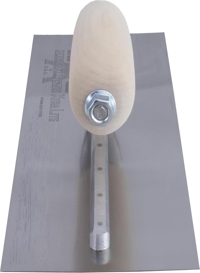 MARSHALLTOWN Stainless Steel Finishing Trowel, 4 1/2 x 11 Inch Concrete, Masonry and Drywall Finishing Tool, Made in the USA, MXS1SS - Image 2