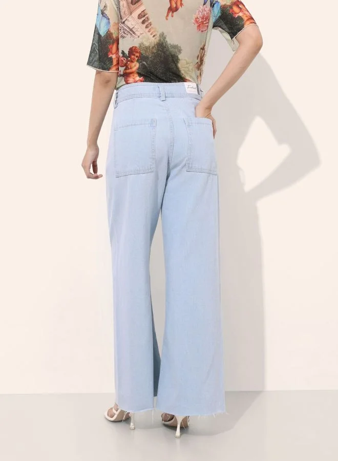 Freehand  Women Bootcut Solid High Rise Jeans  | Best Price UAE