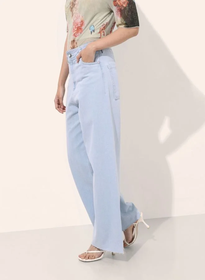 Freehand  Women Bootcut Solid High Rise Jeans  | Best Price UAE