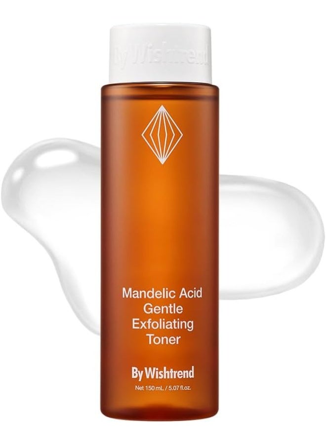 By Wishtrend حمض مانديليك 5% ماء لتحضير البشرة من ويشتريند، تجديد لطيف للبشرة، مقشر كوري، تونر Aha Bha، للبشرة الحساسة، يساعد على انسداد المسام، توهج (4.1 أونصة سائلة (عبوة من 1)) - Image 1
