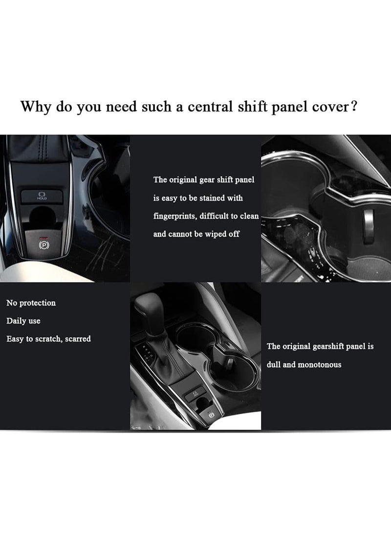 لعام 2018 2019 2020 2021 2022 تويوتا كامري ملحقات نظام مانع الانغلاق (ABS) لوحة تحكم مركزية غطاء علبة التروس مناسبة لـ كامري LE SE TRD SE-نودرشي Editon تجهيزات داخلية ألياف الكربون - Image 5