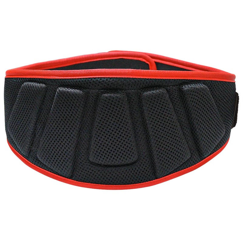 MuscleXP Gym Nylon Padded Weightlifting Belt, Unisex, Ultra-Light Foam Core For Fitness Workout, Contoured Design, Loop Closure, Black (Large Size) - Image 4