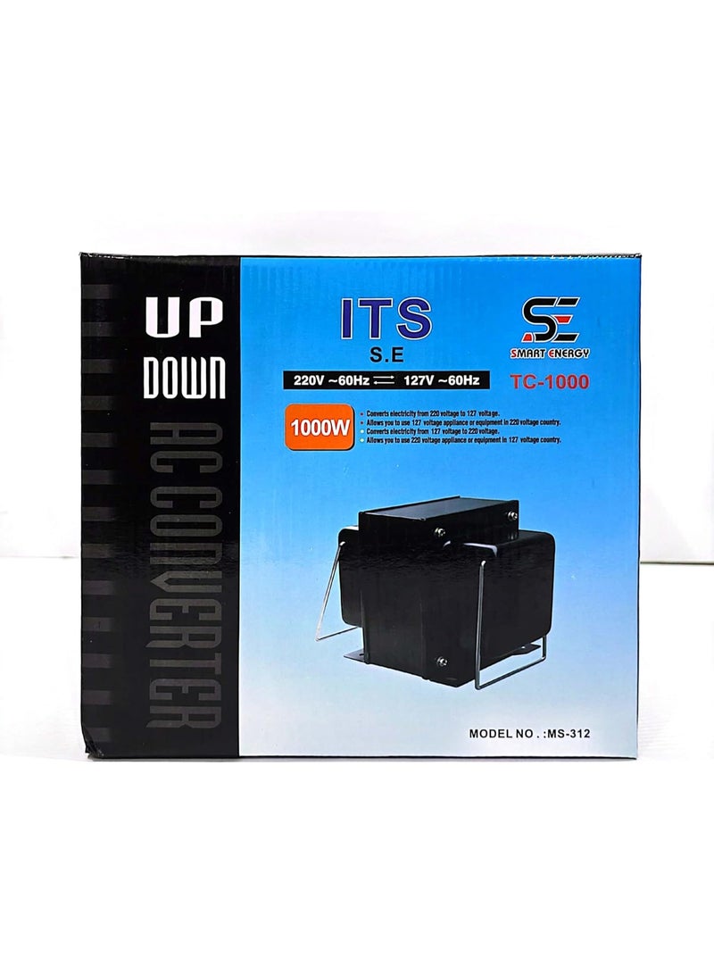 اس اي محول تلقائي 220فولت/110فولت والعكس 110فولت/220فولت - 1000واط تحقق من كيفية استخدامه بأمان على العلبة - صنع في تايوان - Image 1