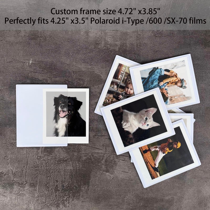 LAGIPA 3.5x4.25â€ Magnetic Polaroid Picture Frame, Fridge Magnet Frame for Polaroid Now i-Type/600/SX-70/OneStep+/Instax Wide Square 300/200/210 Films, Instant Film Display,10 Pack - Image 5