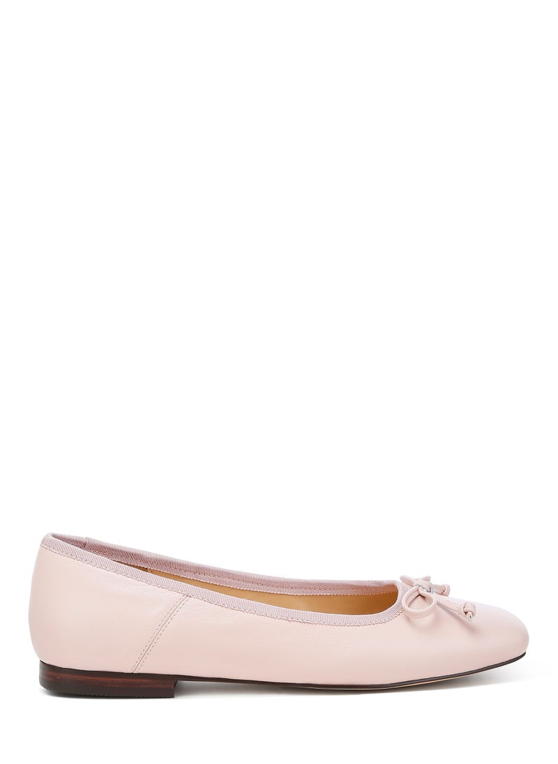 London Rag Square-Toe Bow Ballerinas in Pink  - Image 1